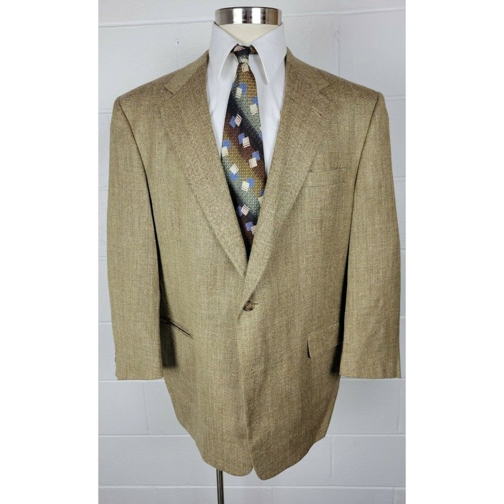 Vintage Burberrys Mens Herringbone Sport Coat‎ Jacket 46R